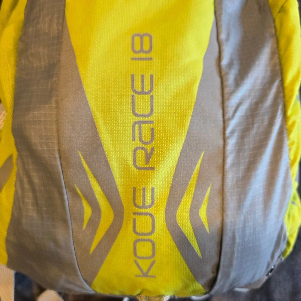 Osprey Kode Race 18 Backpack Yellow Grey Technical Ski Snowboard Pack F14PK02